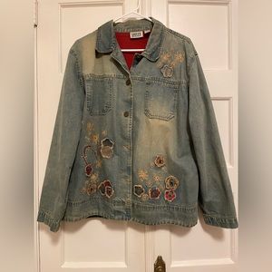 COPY - Chico’s Embroidered Jean Jacket Size 3